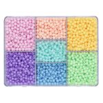 Kralenmix - acryl - 7 kleuren - pastel mix