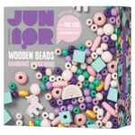 Houten kralenmix - 450 stuks - unicorns