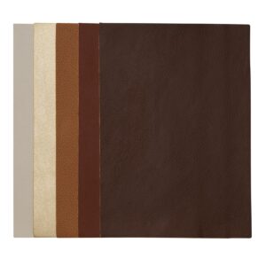 Imitatieleer - 15x21 cm - 5 stuks - bruintinten