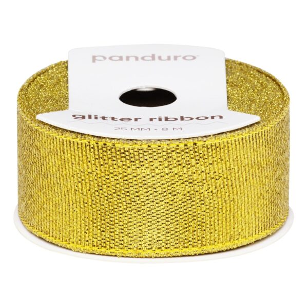 Lint - 25 mm - glitter goud - Afbeelding 1