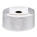 Lint - 25 mm - glitter zilver