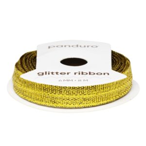 Lint - 6 mm - glitter goud