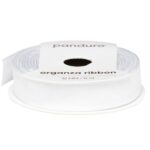 Organza lint - 12 mm - wit