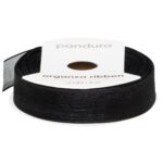 Organza lint - 12 mm - zwart