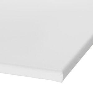Gespannen canvasdoek - wit - 30x30 cm