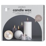 Kaarsenwaspastilles + lont - wit - 900 gram