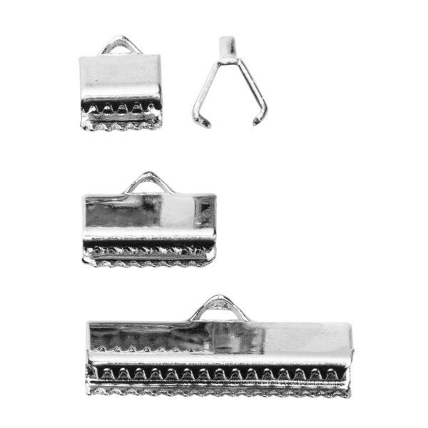 Koordklemmen - 5, 10 en 20 mm - zilverkleurig - Afbeelding 1