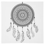 Voorbedrukt canvasdoek - 30x30 cm - dream catcher