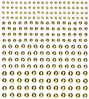 Strass stickers - metallic goud