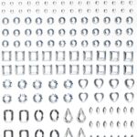 Strass stickers - vormen mix - kristal