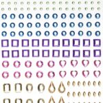 Strass stickers - vormen mix - pasteltinten