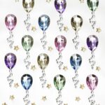 Strass stickers - pastel ballonnen