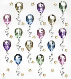 Strass stickers - pastel ballonnen