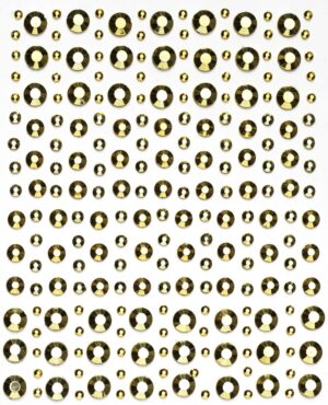 Strass stickers - metallic messing