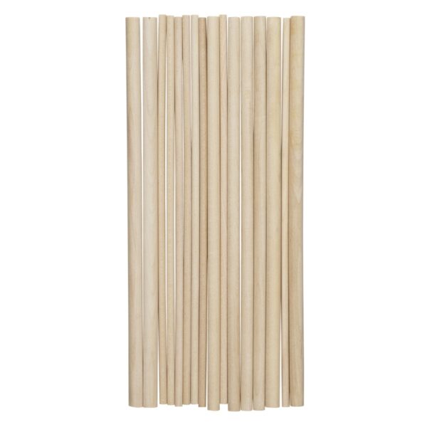 Houten stok - 5, 8 en 9,5 mm - 25 cm - 16 stuks - Afbeelding 1