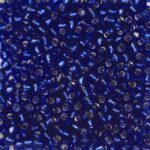 TOHO Round kralen - 11/0 - #28 kobalt metaal kern transparant