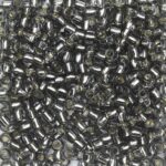 TOHO Round kralen - 11/0 - #29 grijs metaal kern transparant