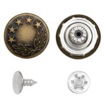 Jeansknopen - 6 stuks - koperkleurig