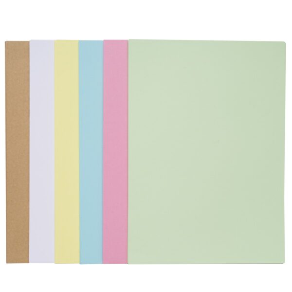 Gekleurd karton - A4 - kraft en pastel - Afbeelding 1