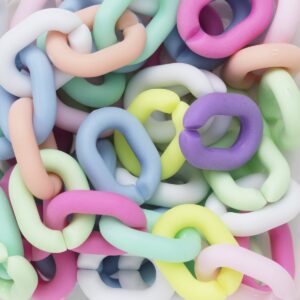 Kralenmix - 50 stuks - pastel schakels