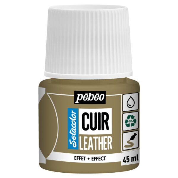 Leerverf - 45 ml - goud - Afbeelding 1