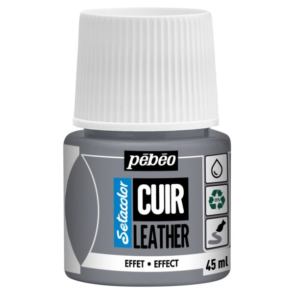 Leerverf - 45 ml - zilver - Afbeelding 1