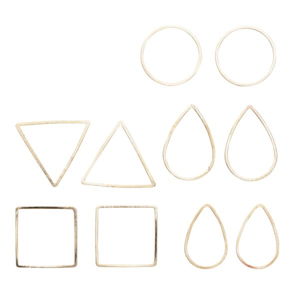 Sieradenframes - 10 stuks - goudkleurig - Afbeelding 1