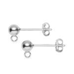 Oorstekers - verzilverd - 2 stuks