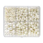 Kralenmix - glazen parels - crème