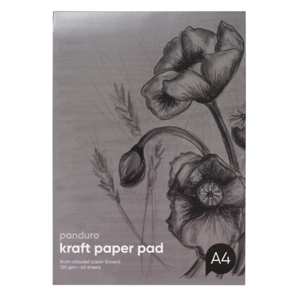 Panduro blok tekenpapier - 40 kraft vellen - A4 - Afbeelding 1
