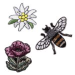 Iron-on plaatjes - bloemen en bij
