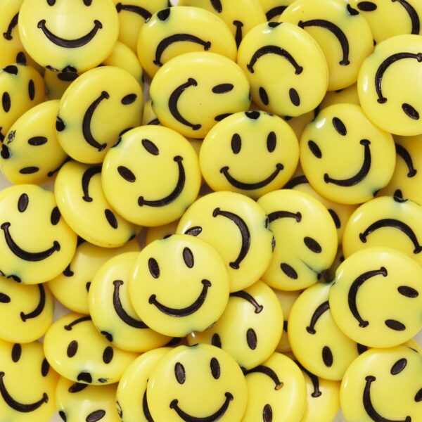 Kralenmix - acryl - klassieke smileys - Afbeelding 1