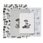 Cadeauzakjes en advent stickers - paddenstoelen