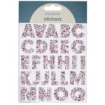 Stickers - letters - glitter roze