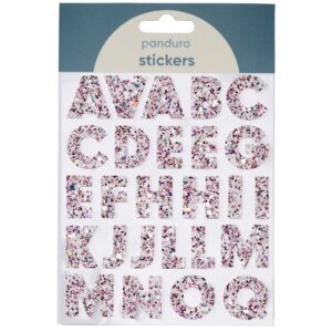 Stickers - letters - glitter roze