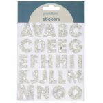 Stickers - letters - glitter wit
