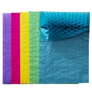 Honingraatpapier - A4 - 5 stuks - felle kleuren