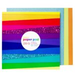 Decoratief karton - 30x30 cm - felle glittermix