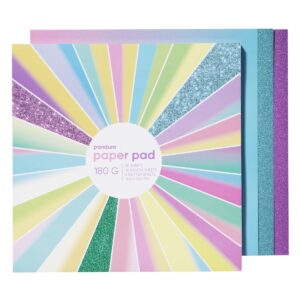 Decoratief karton - 30x30 cm - sunset glittermix