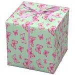 Cadeaupapier - 10 meter - groen/vlinders