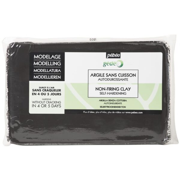 Luchtdrogende klei - 1,5 kg - zwart - Afbeelding 1