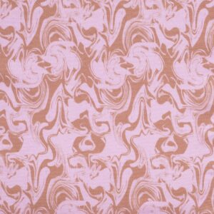 Stof katoen - 50x70 cm - swirl roze