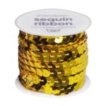 Decoratief koord - pailletten - goud