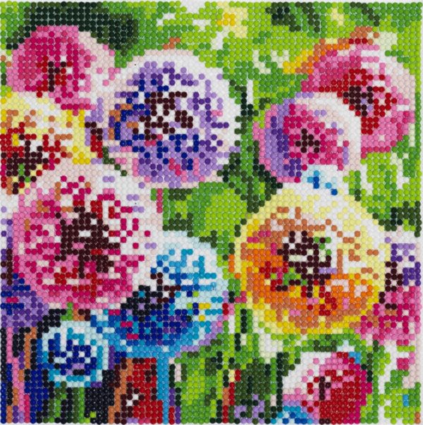 Diamond painting kit - 20x20 cm - paardenbloemen - Afbeelding 1
