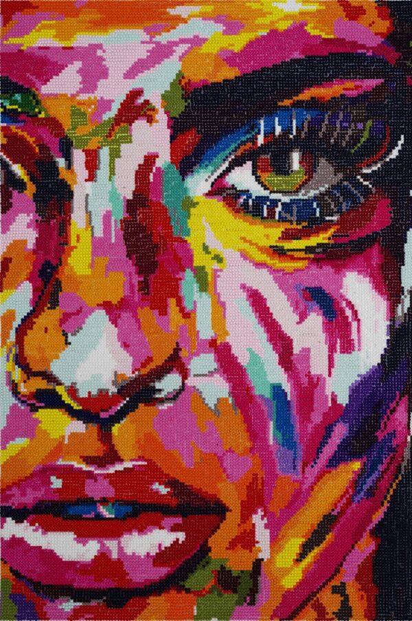 Diamond painting kit - 40x60 cm - kleurrijk gezicht - Afbeelding 1