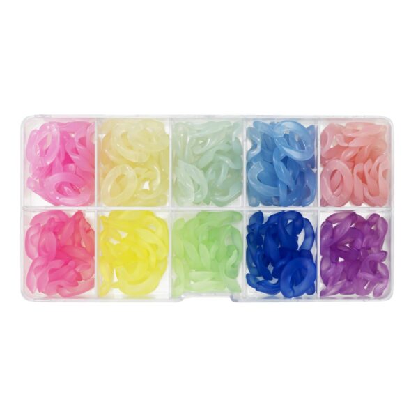 Kralenmix - grote schakels - zomerse kleuren - Afbeelding 1
