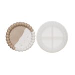 Siliconen gietmal - onderzetter met bubbelrand