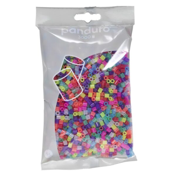 Panduro strijkkralen - 3000 stuks - 106 mix glitter - Afbeelding 1