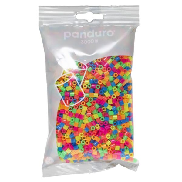 Panduro strijkkralen - 3000 stuks - 107 mix neon - Afbeelding 1