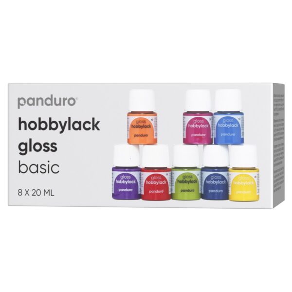 Hobbylak glans set - 8x 20 ml - basis - Afbeelding 1